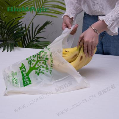 Biodegradable Compostable T-shirt Bags White
